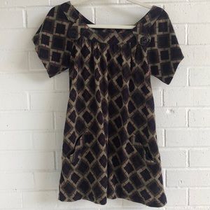 213 Diamond Plaid Print Dress